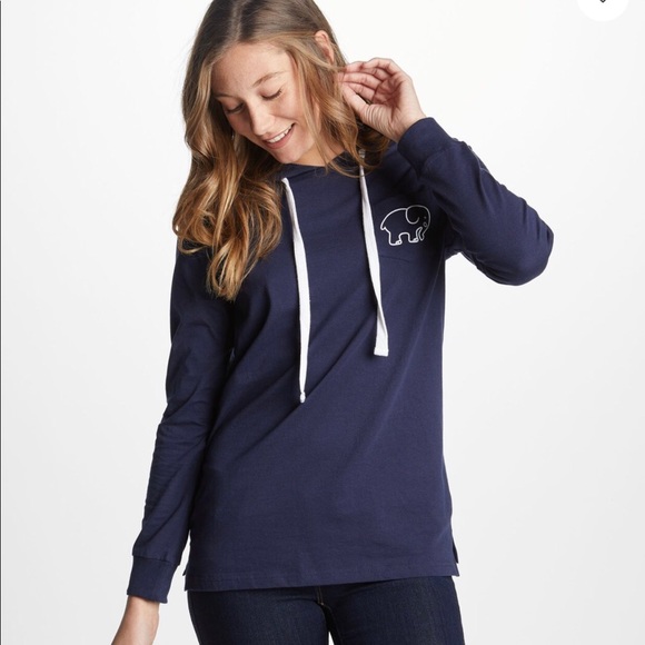ivory ella Tops - Ella Fit Dark Navy Tee Shirt Hoodie ivory ella Tops - Ella Fit Dark Navy Tee Shirt Hoodie